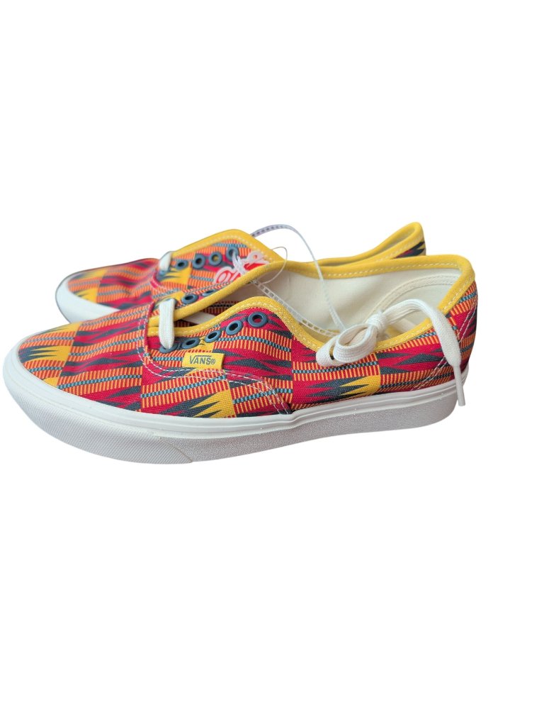 Nwob Vans Custom Culture African Kente Print Sneakers